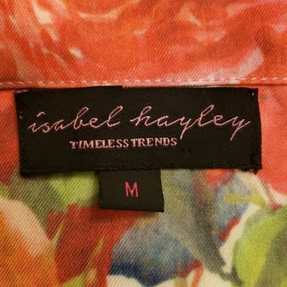 ISABEL Hayley Button Up Shirt Jacket M Poly Spandex Like New! - Picture 3 of 8